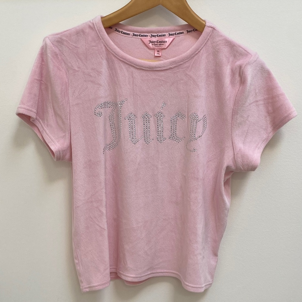 Juicy Couture Light Pink Sleepwear Tee, XL Kids or S/M Women